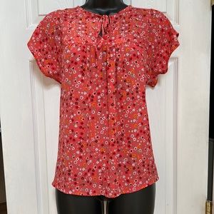 EUC GAP Cap Sleeve Floral Top | Size SMALL